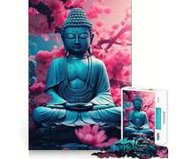 1000 Piece Jigsaw Puzzle Buddha In Lotus Flower Flawless Fit Art Brain Boosting Play Rest Time Play Christmas Wall Art (38x52cm)