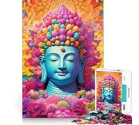 1000 Piece Jigsaw Puzzle Buddhas Sacred Serenity Neat Edge Decor Problem Solve Fun Easy Time Fun Xmas Decor Gift (38x26cm)