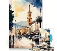 1000 Piece Jigsaw Puzzle Bulgaria Capital Painting Sharp Cut Art Logic Thinking Play Chill Time Play Birthday Fun Gift (38x52cm)
