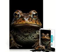 1000 Piece Jigsaw Puzzle Bull Frog Portrait Sharp Cut Art Logic Thinking Play Chill Time Play Birthday Fun Gift (38x26cm)