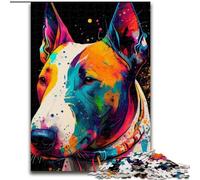1000 Piece Jigsaw Puzzle Bull Terrier Colorful cardboard Jigsaw Puzzles size 26x38cm Family Activity, DIY Home Decor