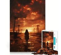 1000 Piece Jigsaw Puzzle Burned City Fine Edge Craft Brain Skill Play Relax Game Play Christmas Art Gift (38x26cm)