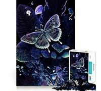 1000 Piece Jigsaw Puzzle Butterfly Neon Sharp Cut Art Logic Thinking Play Chill Time Play Birthday Fun Gift (50x75cm)