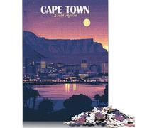 1000 Piece Jigsaw Puzzle Cape Town South Africa Cityscape Puzzles for Adults Wooden Games Jigsaw Challenge Toy Christmas And Birthday Gifts 1000pcs (75x50cm)
