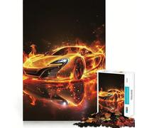 1000 Piece Jigsaw Puzzle Car Sport Fire Fine Edge Craft Brain Skill Play Relax Game Play Christmas Art Gift (38x26cm)
