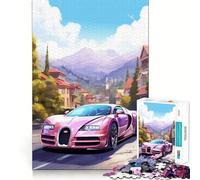 1000 Piece Jigsaw Puzzle Car Watercolor Sharp Cut Art Logic Thinking Play Chill Time Play Birthday Fun Gift (50x75cm)