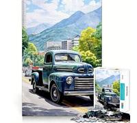 1000 Piece Jigsaw Puzzle Car Watercolor Sharp Cut Art Logic Thinking Play Chill Time Play Birthday Fun Gift (38x26cm)