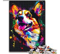 1000 Piece Jigsaw Puzzle Cardigan Welsh Corgi Dog Art Made of Wood, for Parents, Lovers, Friends - Age 14+ 50x75cm DIY Art Decor