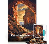 1000 Piece Jigsaw Puzzle Carlsbad Caverns National Park Poster Neat Edge Decor Problem Solve Fun Easy Time Fun Xmas Decor Gift (38x52cm)