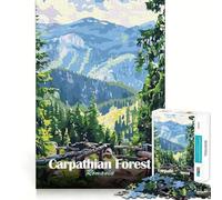 1000 Piece Jigsaw Puzzle Carpathian Forest, Romania Sharp Cut Art Logic Thinking Play Chill Time Play Birthday Fun Gift (50x75cm)