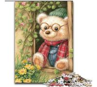 1000 Piece Jigsaw Puzzle Cartoon Teddy Bear 1000Pc Adults Jigsaw Puzzle Family Interaction & Fun Gift, Vibrant Abstract Design 50X75CM