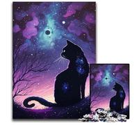 1000 Piece Jigsaw Puzzle Cat Art Series Style Wooden Jigsaw Puzzles for Adults Birthday Gift Idea Challenging Brain Teaser Game 1000 PCS(75x50cm)
