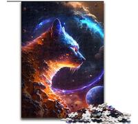 1000 Piece Jigsaw Puzzle Cat God of The Universe Made of Wood, for Parents, Lovers, Friends - Age 14+ 50x75cm An for Christmas Or Birthdays