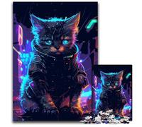 1000 Piece Jigsaw Puzzle Cat in The Rain Wooden Jigsaw Puzzles Perfect for Christmas, Halloween, Easter, New Year 50x75CM/19.68x29.52inch