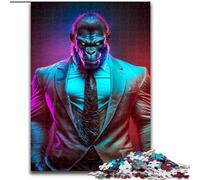 1000 Piece Jigsaw Puzzle CEO Gorilla in Suit Impossible Jigsaw Puzzles for Adults size 26x38cm for Holidays, Birthdays, And Family Game Nights