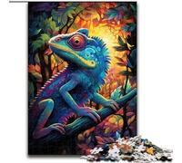 1000 Piece Jigsaw Puzzle Chameleon in The Jungle Jigsaw Puzzles for Adults size 26x38cm Family Activity, DIY Home Decor