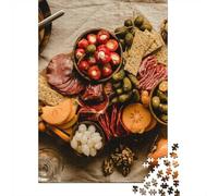 1000 Piece Jigsaw Puzzle, Charcuterie Board with Fruits And Snacks, 52x38cm/1000pcs, for Adults, Screen-Free Family Time, Weekend Leisure And Time Together