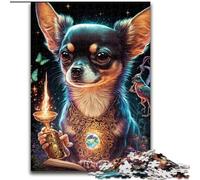 1000 Piece Jigsaw Puzzle Chihuahua Dog Made of Wood, for Parents, Lovers, Friends - Age 14+ 50x75cm An for Christmas Or Birthdays
