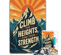 1000 Piece Jigsaw Puzzle, Climb the Heights, Find Your Strength Poster