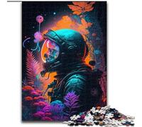 1000 Piece Jigsaw Puzzle Color Astronaut Made of Wood, Idea, Humorous Artwork, Detailed Artwork 50x75cm An for Christmas Or Birthdays