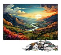 1000 Piece Jigsaw Puzzle Color Illustration of Douro Valley Puzzles for Adults & Kids Paper Jigsaw Great Gift for Adults 1000 PCS(38x26cm)