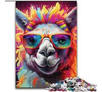 1000 Piece Jigsaw Puzzle Colorful Alpacas Challenging Puzzles for Family Fun Perfect for Holidays, Interactive Game Nights (Szie 50x75cm)