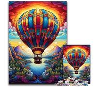 1000 Piece Jigsaw Puzzle Colorful Art Hot Air Balloon Jigsaw Puzzles Challenging Brain Teaser for Teenagers, Family Fun Interactive Game 50x75CM/19.68x29.52inch