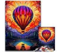 1000 Piece Jigsaw Puzzle Colorful Art Hot Air Balloon Wooden Jigsaw Puzzles Relax & Challenge, Colorful Home Decor Art, for Friends 50x75CM/19.68x29.52inch