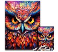 1000 Piece Jigsaw Puzzle Colorful Art Owl Jigsaw Puzzles Challenging Brain Teaser for Teenagers, Family Fun Interactive Game 26X38CM/10.23x14.96inch