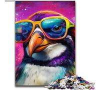 1000-Piece Jigsaw Puzzle Colorful Art Penguin 1000 Pieces Puzzles for Adults Educational & Fun Indoor Game for Home Decor (Szie 26x38cm)