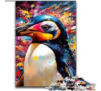 1000 Piece Jigsaw Puzzle Colorful Art Penguin Challenging Puzzles size 50x75cm DIY Decoration, Brain Challenge, for Adult, Family