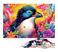1000 Piece Jigsaw Puzzle Colorful Art Penguin Puzzles for Adults Ideal for Lover, Perfect Christmas, New Year, Valentine's Gift 50x75CM/19.68x29.52inch