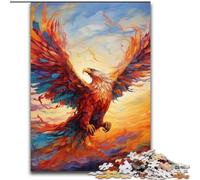 1000 Piece Jigsaw Puzzle Colorful Art Phoenix Made of Wood, Fun at Home Activities, Birthday Present, Travel Gifts 50x75cm for Family Interactive Game