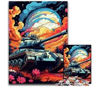 1000 Piece Jigsaw Puzzle Colorful Art Tank Jigsaw Puzzles Challenging Brain Teaser for Teenagers, Family Fun Interactive Game 26X38CM/10.23x14.96inch