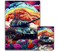 1000 Piece Jigsaw Puzzle Colorful Art Tank Jigsaw Puzzles Challenging Brain Teaser for Teenagers, Family Fun Interactive Game 50x75CM/19.68x29.52inch
