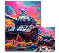 1000 Piece Jigsaw Puzzle Colorful Art Tank Puzzles for Adults Ideal for Lover, Perfect Christmas, New Year, Valentine's Gift 26X38CM/10.23x14.96inch