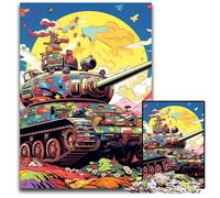 1000 Piece Jigsaw Puzzle Colorful Art Tank Puzzles for Adults Ideal for Lover, Perfect Christmas, New Year, Valentine's Gift 26X38CM/10.23x14.96inch