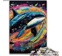1000 Piece Jigsaw Puzzle Colorful Blue Whale JigsawPuzzle 1000 Pieces for Adults Family Interaction & Brain Challenge, Family Activity Challenge (Szie 26x38cm)