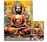1000 Piece Jigsaw Puzzle Colorful Buddha Puzzles for Adults Ideal for Lover, Perfect Christmas, New Year, Valentine's Gift 50x75CM/19.68x29.52inch