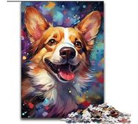 1000 Piece Jigsaw Puzzle Colorful Corgi Dog Made of Wood, Idea, Humorous Artwork, Detailed Artwork 50x75cm An for Christmas Or Birthdays