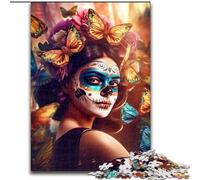 1000-Piece Jigsaw Puzzle Colorful Day of The Dead Impossible Jigsaw Puzzles for Adults Educational Brain Teaser, Artistic Home & Office Decor, 14+ Age size 50x75cm