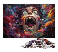 1000 Piece Jigsaw Puzzle Colorful Demonic Art Puzzles for Adults & Kids Wooden Jigsaw Great Gift for Adults 1000pcs(75x50cm)