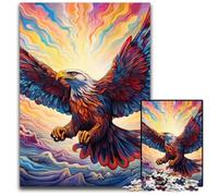 1000 Piece Jigsaw Puzzle Colorful Eagle Jigsaw Puzzles Challenging Brain Teaser for Teenagers, Family Fun Interactive Game 50x75CM/19.68x29.52inch
