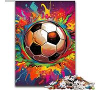 1000 Piece Jigsaw Puzzle Colorful Football Made of Wood, Interactive Family Game, Suitable for Ages 14+ 50x75cm Brain Teaser, Adult Game, Family Interactive Activity