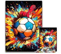 1000 Piece Jigsaw Puzzle Colorful Football Puzzles for Adults Ideal for Lover, Perfect Christmas, New Year, Valentine's Gift 26X38CM/10.23x14.96inch