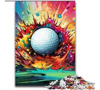 1000-Piece Jigsaw Puzzle Colorful Golf 1000 Pieces Puzzle Gifts for Family Fun Perfect for Holidays, Interactive Game Nights (Szie 26x38cm)