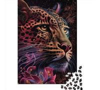 1000 Piece Jigsaw Puzzle Colorful Leopard Face Jigsaws Puzzles Paper Puzzle Assembly Toy Family Interactive Game 1000pcs (38x26cm)