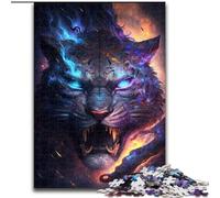 1000 Piece Jigsaw Puzzle Colorful Lightning Tiger Made of Wood, Perfect Home Or Office Decor, Ideal 50x75cm DIY Art Decor