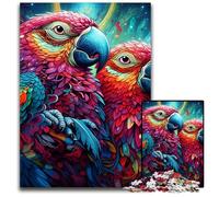 1000 Piece Jigsaw Puzzle Colorful Parrot Puzzles for Adults Ideal for Lover, Perfect Christmas, New Year, Valentine's Gift 50x75CM/19.68x29.52inch
