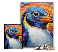 1000-Piece Jigsaw Puzzle Colorful Penguin cardboard Jigsaw Puzzles for Adults 26x38 cm for Mother'S Day, Birthdays, Christmas